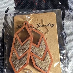 Geometric Wooden Earrings